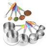 304 Edelstahl Messbecher und Löffel Set, Küchenzubehör zum Backen von Kuchen, Kochen, Zubereiten von Messwerkzeugen