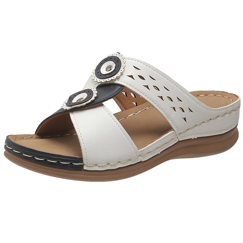 

Lucyever Летние шлепанцы на танкетке смешанных цветов Женские 2024 Модные ажурные сандалии на платформе Женские Нескользящие пляжные туфли Размер 43 37