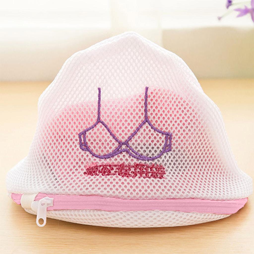 Protecting Mesh Bag Laundry Basket Sock Underwear Washing Lingerie Wash Thickened Double Layer Zippered Mesh Laundry Bag