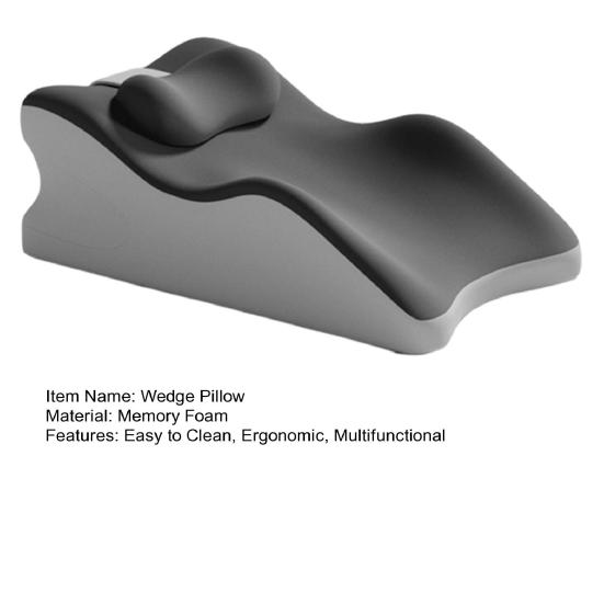 Couples Wedge Pillow Memory Foam Leg Wedge Back Cushion Ergonomic Intimacy Support Prone Pillow for Bedroom Living Room Sitting Lying