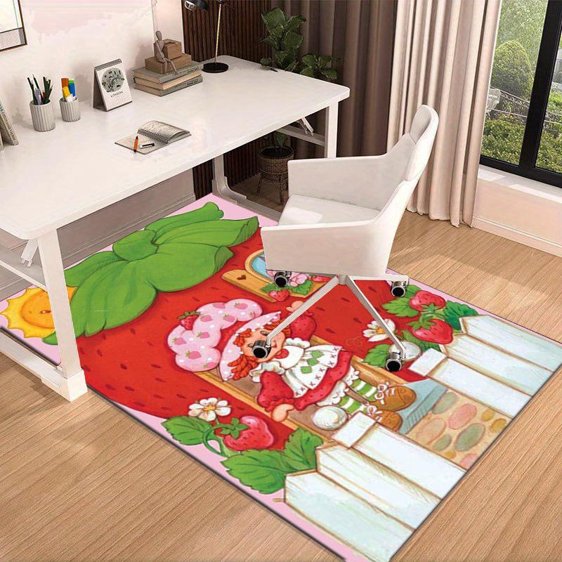 Strawberry Hat And Cat Carpet, Chair Rug,Rug for Office Bedroom living rooms, Doormat decor Fan Gift Christmas Gift