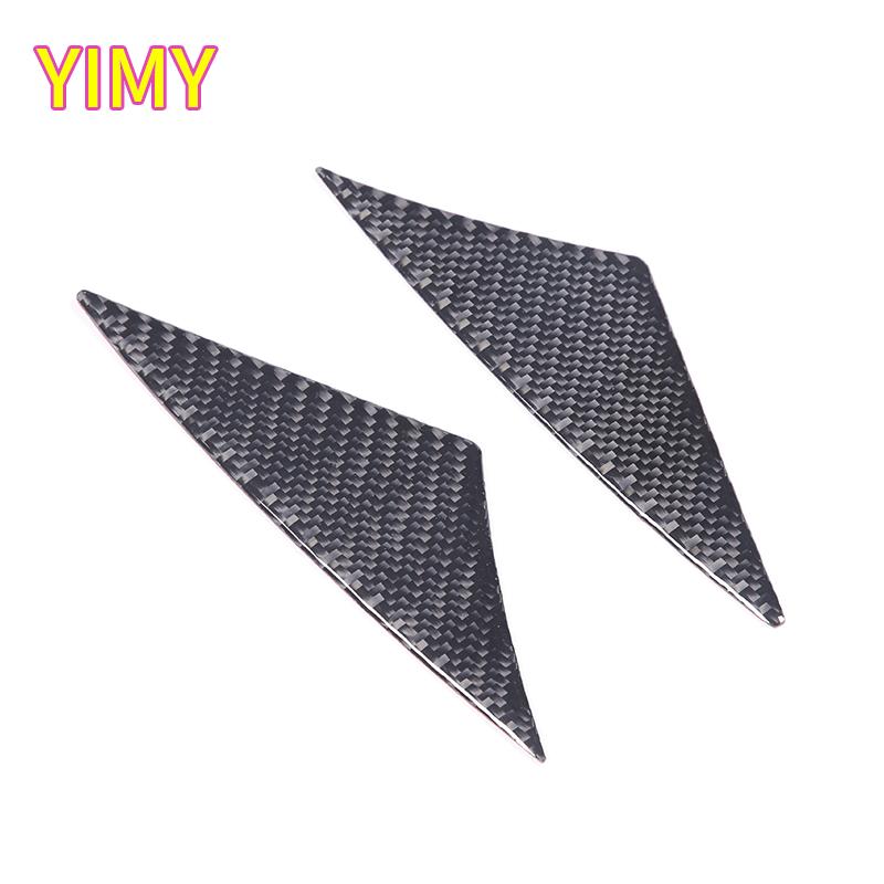 2x Soft Carbon Fiber Car Rear Taillight Side Triangle Decorative Stickers Suitable for Subaru BRZ + Black carbon fiber