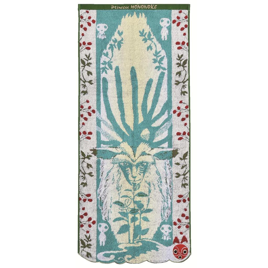 Marushin Face Ghibli and and Organic Antibacterial and 1005060100 Towel, "Princess Mononoke" "Grandfather Son" Design, Cotton, Deodorizing,