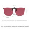 Occhiali da sole a clip quadrati 2026 Donna Lenti polarizzate rosse UV400 Uomo Clip per occhiali Antiriflesso Occhiali vintage Occhiali HD a clip