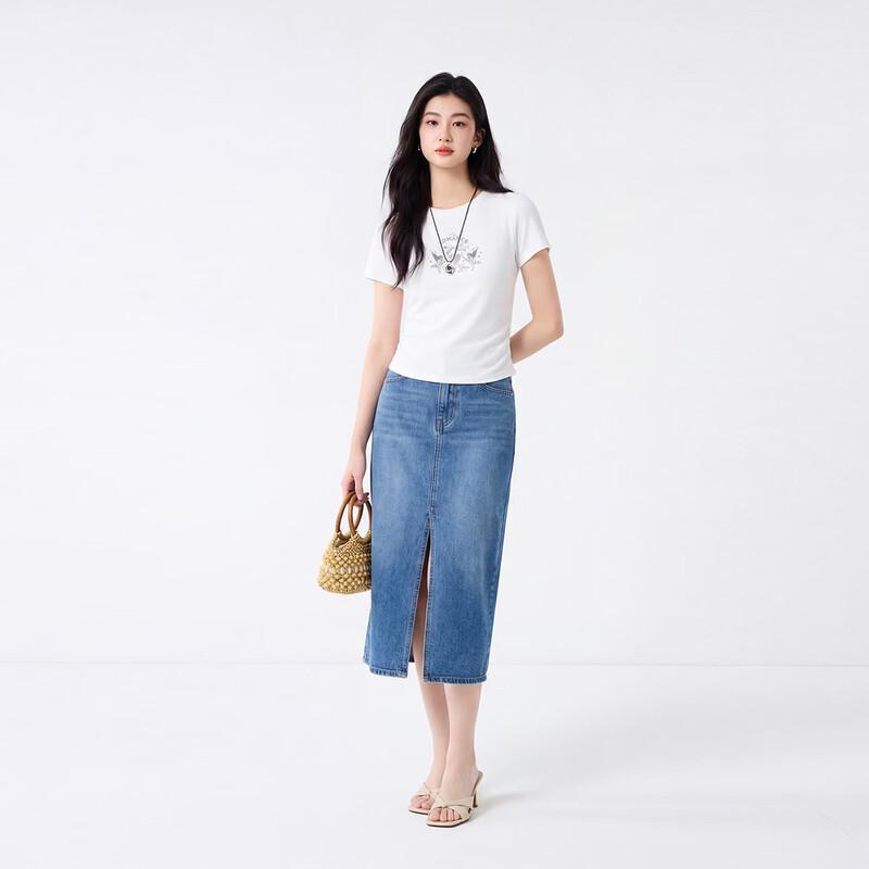 FivePlus Women's Slimming Pleated Short Sleeve T-shirt