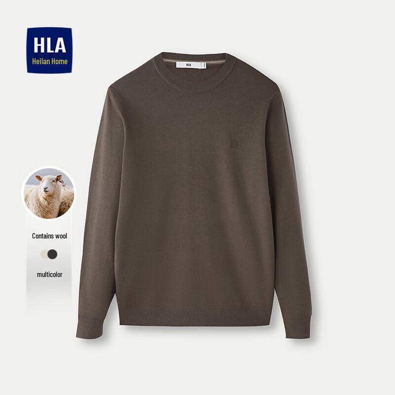 

HLA Men s Slim-Fit Round Neck Long-Sleeve Knit Sweater S