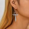 Punk Eardrop Bat Swords Pendant Earrings Gothic Bat Earrings Halloween Gift