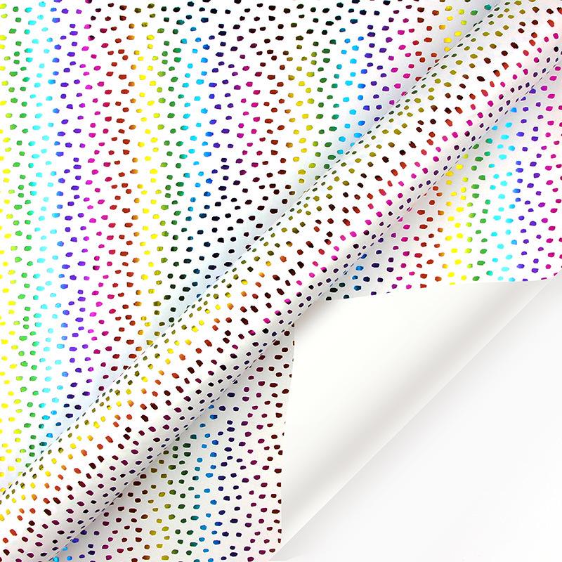Rainbow Dots & Hearts Birthday Gift Wrapping Paper Set