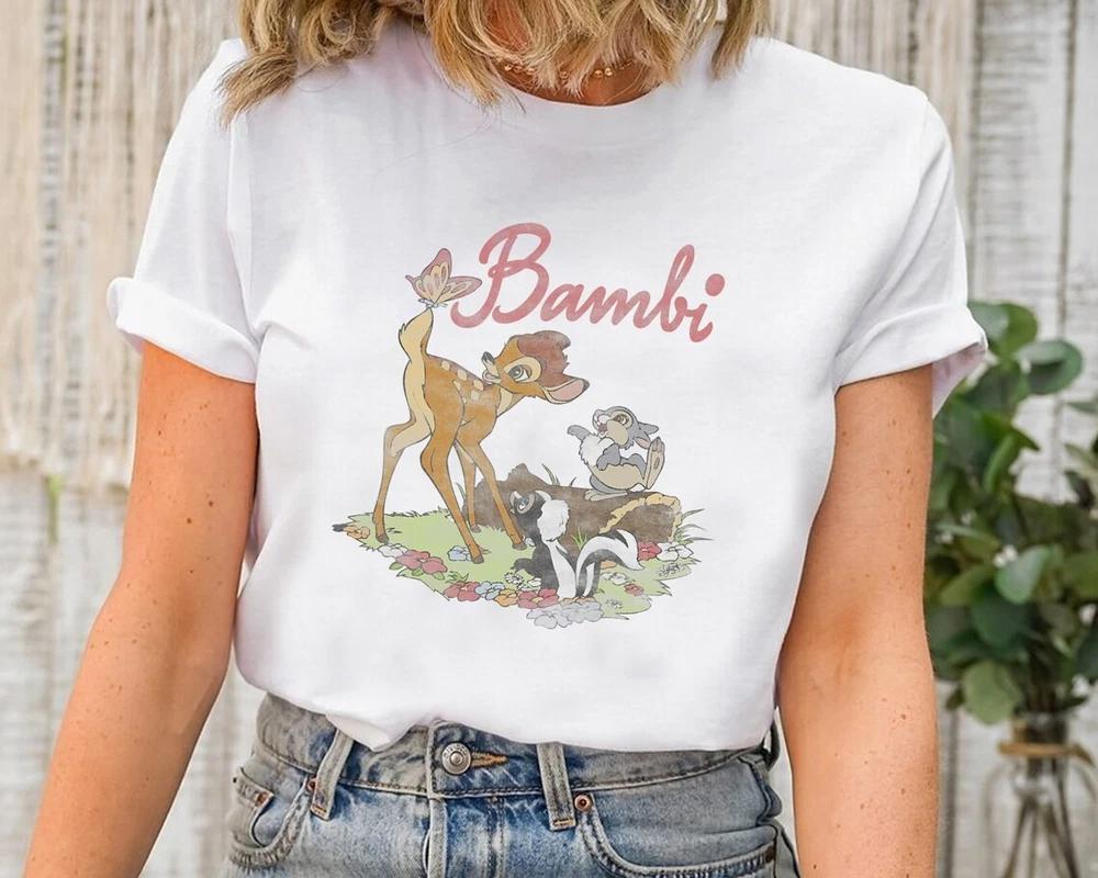 Bambi Thumper Floral Funny Bambi The Animal Kingdom TSHIRT S