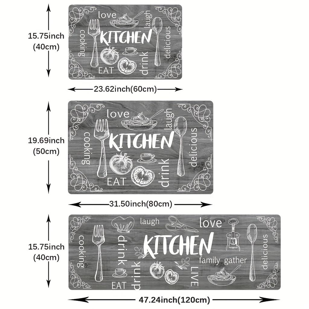 Tappeti Cucina 3 Pezzi XLHOMO - Antiscivolo, Imbottiti E Impermeabili, Lavabili In Lavatrice (Set Da 43x76 A 43x150 Cm)