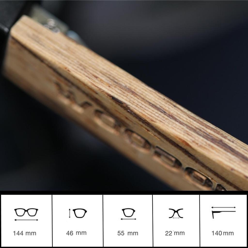 Vintage Wooden Polarized Sunglasses UV400 Handmade Perfect Gift for Men Women [WOODONLY] - Protection, Sunglasses, & (Black)