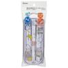 Skater Lunch Box Trio and Made In Shina TACC2AG Children's Set, Chopsticks, Spoon, Fork, Kids' Cutlery, Antibacterial, Easy-Open Slide-Open, Japan,