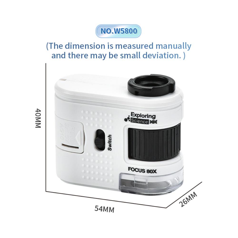 80x Magnification Microscope for Kids Educational Toy