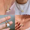 Ocean Pearl Pendant Necklace With Zircon Fish Charm For Women And Men