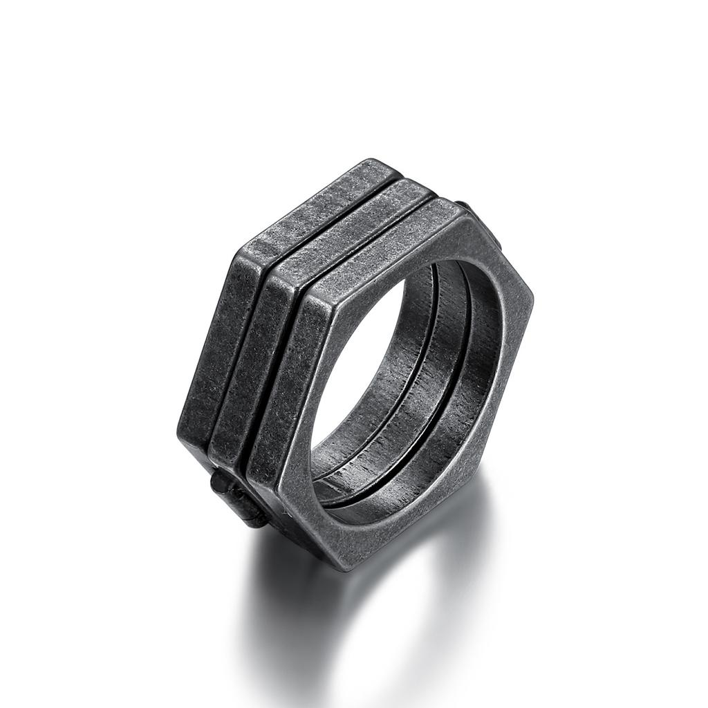 Multifaceted Minimalist Vintage Men's Ring Stylish Versatile Self Defense Knuckle Ring