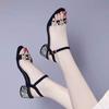 Fashionable Roman Sandals Daily 2024 Spring New Water Diamond Inlaid Simple Temperament Versatile Comfortable Women's Shoes