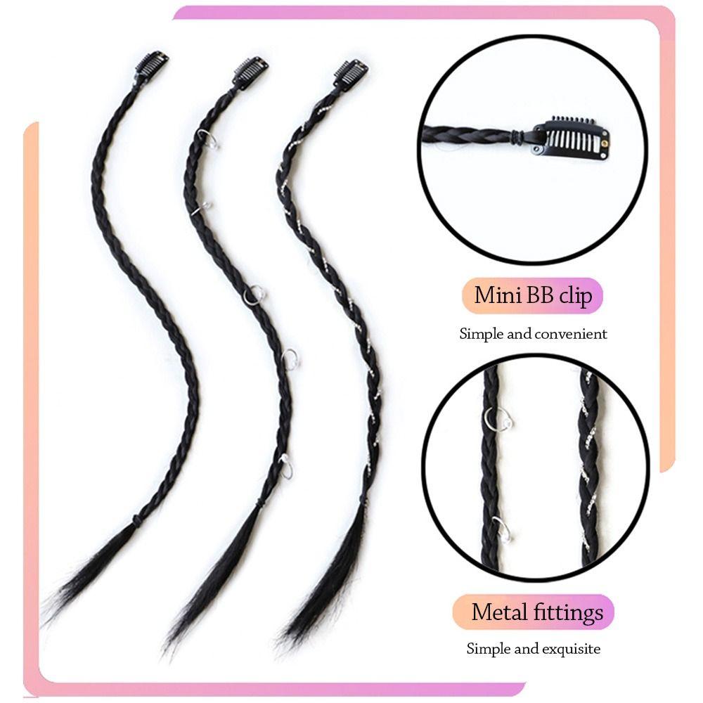 All-in-One Ponytail Hairpiece With Strong BB Clip Hair Weaving Extension Braid Wig for Women