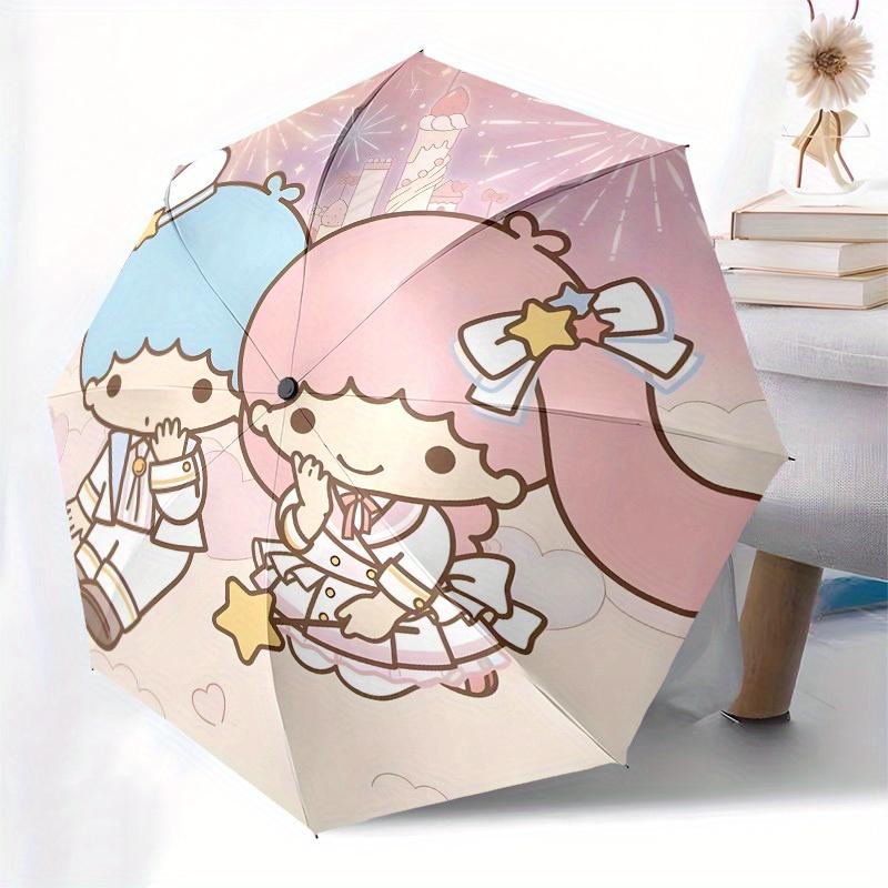 1pc "Little Twin Stars Celebration" Umbrella with Plastic Handle,Suitable for All Seasons Home Travel Outdoor UmbrellaSanlio040