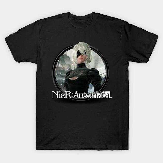 2b Nier Automata Waifu Shirt Anime Nier Automata Waifu Senpai Black T Shirt V2 S