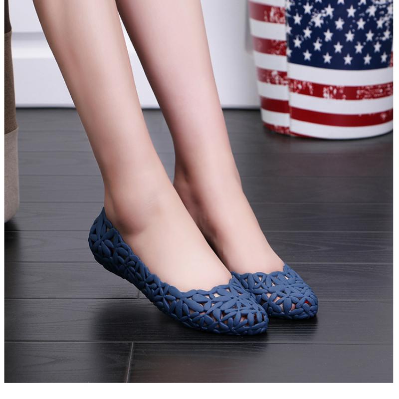 Jednobarevné Plum Blossom Duté Nepromokavé boty do deště Malé špičaté želé plastové boty Volný čas Prodyšné Plážová Turistika Obuv