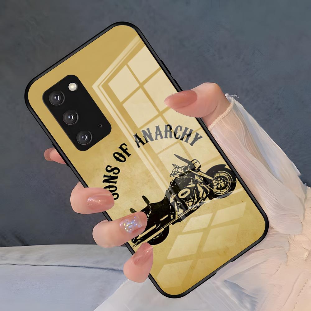 S-Sons Of Anarchy TV Phone Case For Samsung S26 S25 Plus S20 S20 Plus S22 Ultra S23 FE S21 Plus S21 Ultra Glass Cover