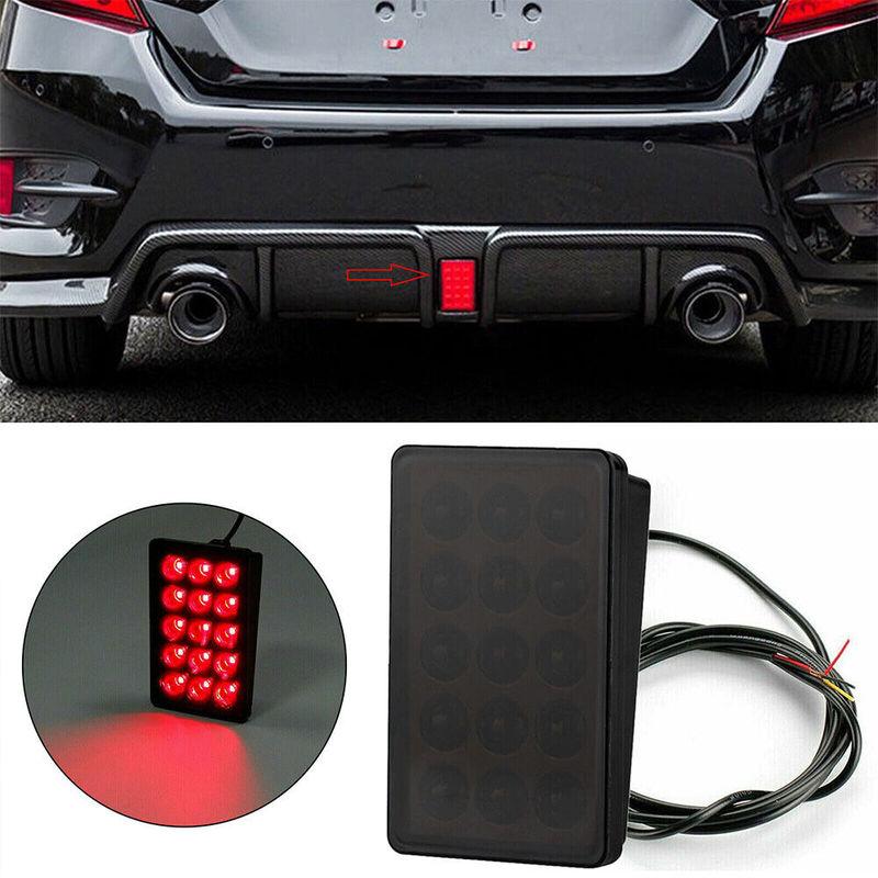 Car LED 3rd Brake Light Hot Sale F1 Style 15 LED Rear 3rd Third Strobe Flashing Tail Brake Stop Light Universal Replacment Parts