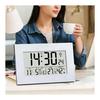 BTtime Table Clock, Radio Clock, Thermometer, Hygrometer, Alarm Clock, Wall Clock, Date/Day Display, Multifunctional, Nap, Tabletop Alarm Function