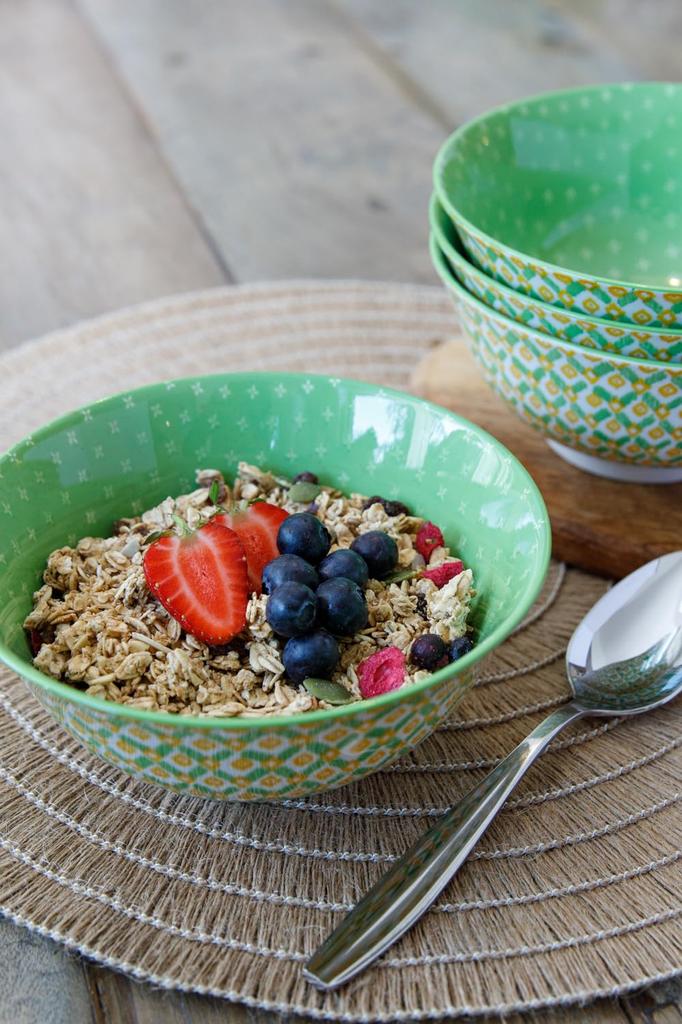 Stoneware Bowl Green Yellow Tableware Kitchen Crafts Kitchen Utensils Cooking &