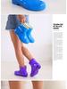 Women's Fleece-Lined Waterproof Rubber Rain Boots with Thick Non-Slip Sole