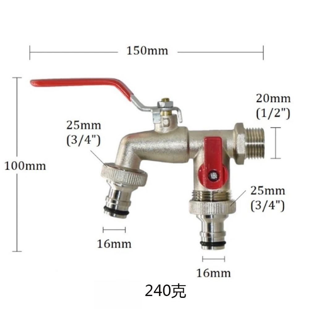 Garden Tools Brass Water Faucet 1/2" Outside & Inside Used Easy Turn On/Off Lever Handle Watering Supply Taps Ball Valve
