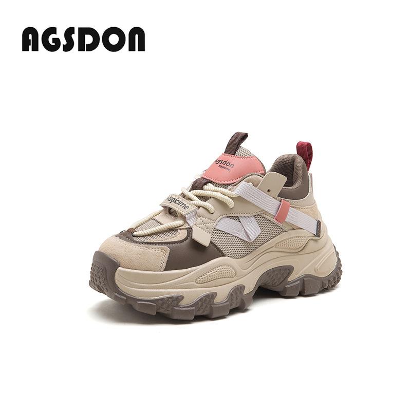 Augustine dad shoes women's 2025 new summer fried street thick-soled feet small retro Hong Kong style casual sports shoes