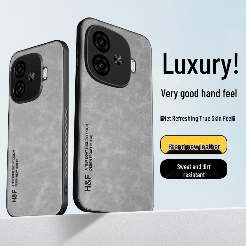 Luxe Feel Nubuck Leather Full-Wrap Phone Case for Vivo iQOO Series
