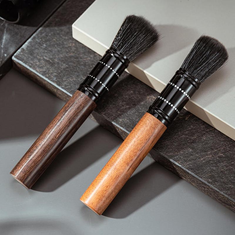 Coffee Brush Grinder Cleaning Tool Bar Counter Powder Home Coffee Brush Remove Coffee Residue Wooden Handle Espresso Brush