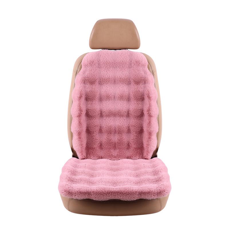Winter Bubble Fleece Car Seat Cushion Set - Rabbit Fur Plush for Warmth