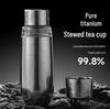 High-End Pure Titanium Insulated Cup with Mechanical Temperature Display and Tea Infuser - Portable and Perfect for Business Gifts