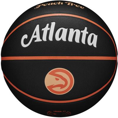 Wilson NBA Team City Collector Atlanta Hawks Ball, Unisex czarna piłka do koszykówki