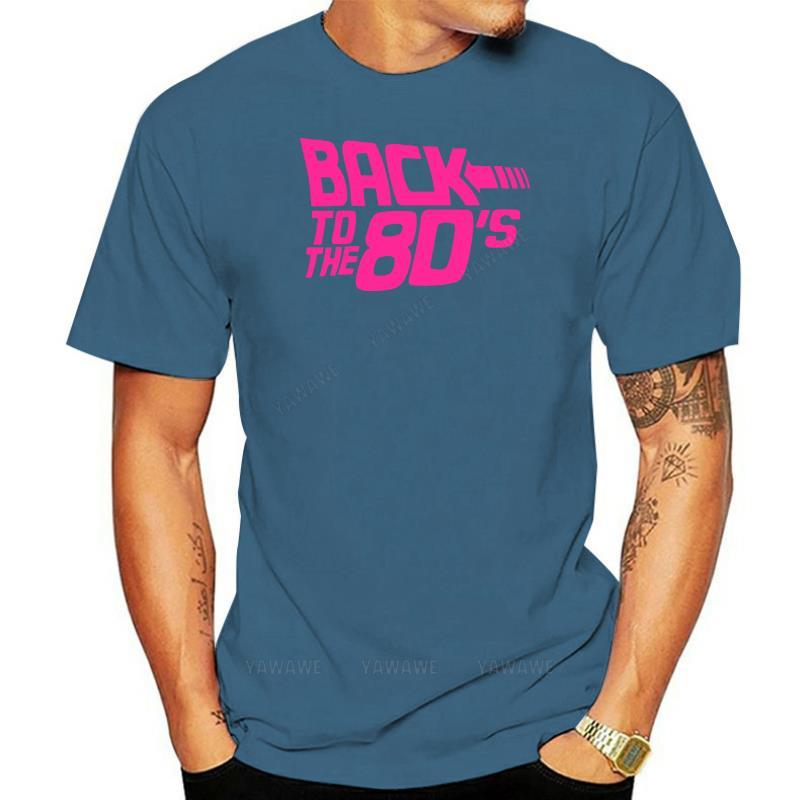 Summer Mens Tops Back To The 80s T Shirt 80s Fancy Party Dress 80 Neon Pink 1980s Adult Mens Tshirt MAN TEESHIRT