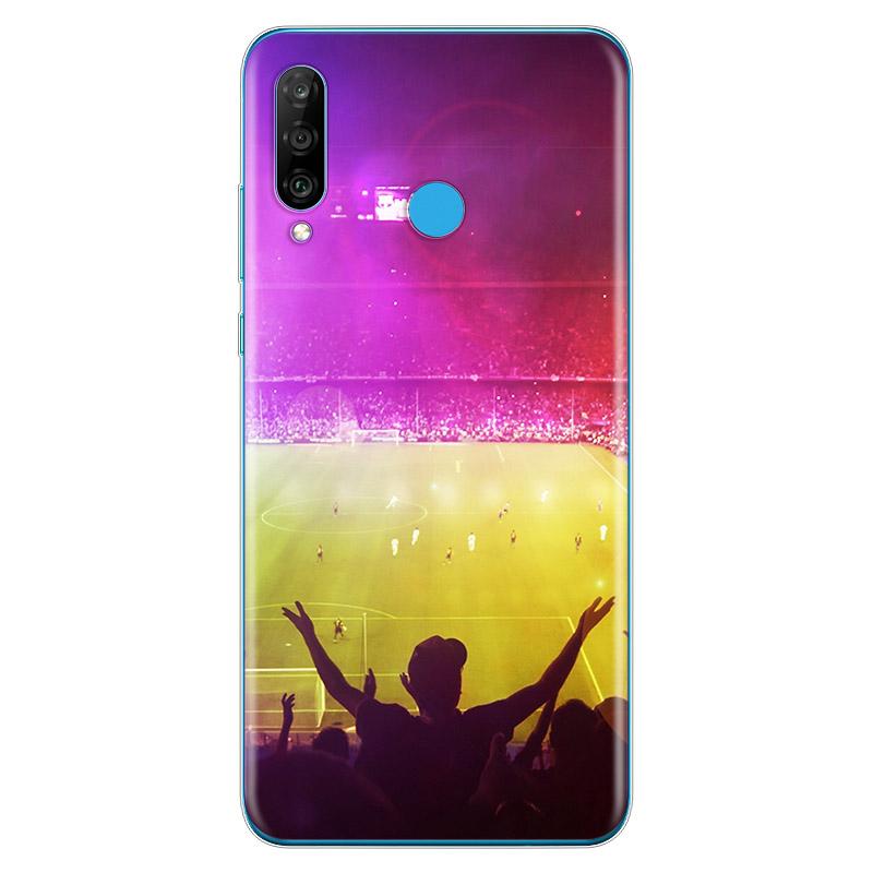 Ich liebe Feuer Fußball weiche TPU Silikonhülle für Huawei P40 P30 P20 Pro P10 P9 P8 Lite E Plus 2019 2017 Telefonhülle