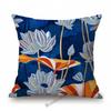 Home Decorative Nordic Metallic Gold Art Lotus Flower Cactus Sunrise Scenery Sofa Throw Pillow Case Cotton Linen Cushion Cover
