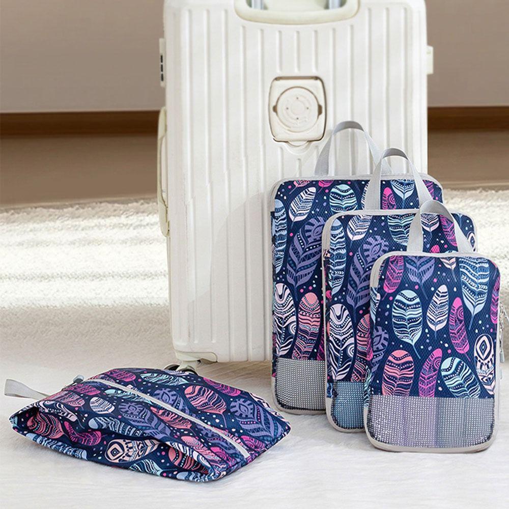 4pcs/set Large Capacity Compression Storage Bag Foldable Travel Packing Organizer Underwear