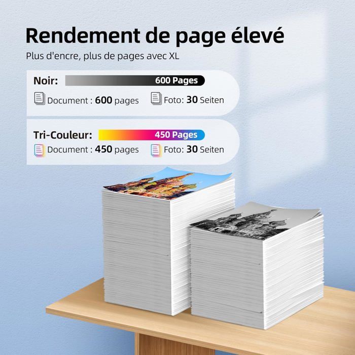 Cartouche Imprimante - PRODOKI - 62XL - Compatible HP - Pack de 2 - Noir et Couleur