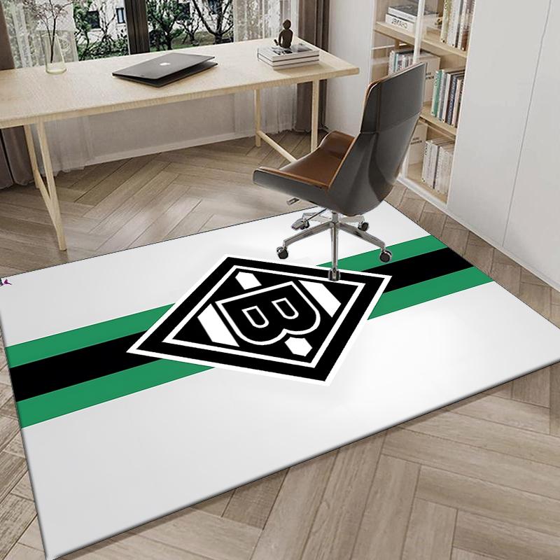 1PC Green Black Borussia Rug Game Carpet, Floor Mat for Bedroom Living Room Entryway Rug, Home Decor Idea Gift for Christmas birthday