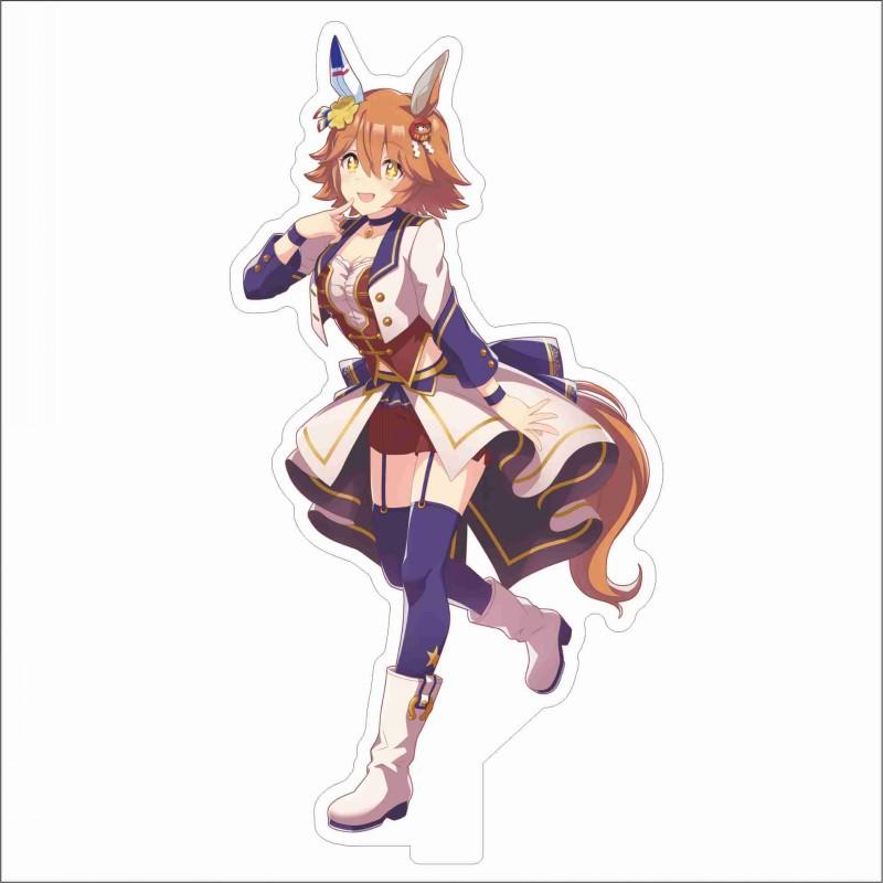 Japan Beautiful Derbil 15 Cm Cartoon Characters Acrylic Double-sided Stand Model Kawaii Cute Office Decoration Panel Permanent Recording Fans