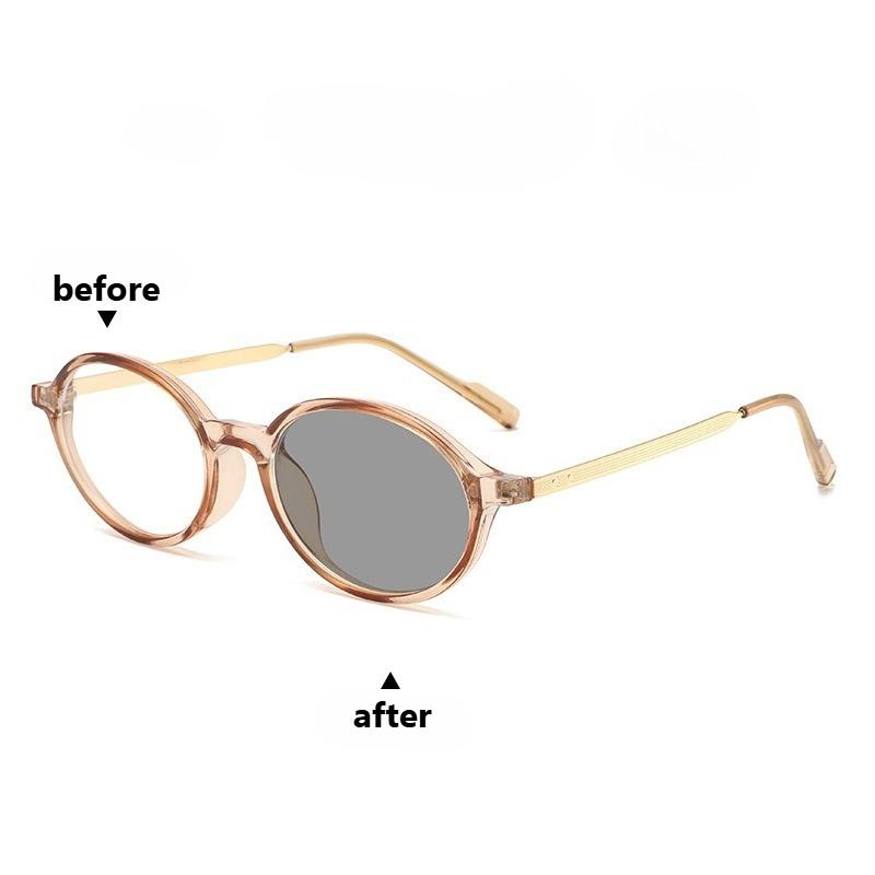 New Trendy Photochromic Myopia Glasses for Women Men Anti Blue Light Outdoor Color Changing Near Sight Eyeglasses Minus Diopter