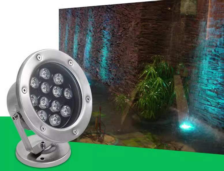 Colorful Low Voltage (12V/24V) Underwater Light for Pools, Fountains, and Ponds