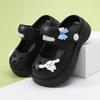 Sandalias de Verano Crocs de Dibujos Animados Transpirables para Niñas con Suela Suave Antideslizante de Eva