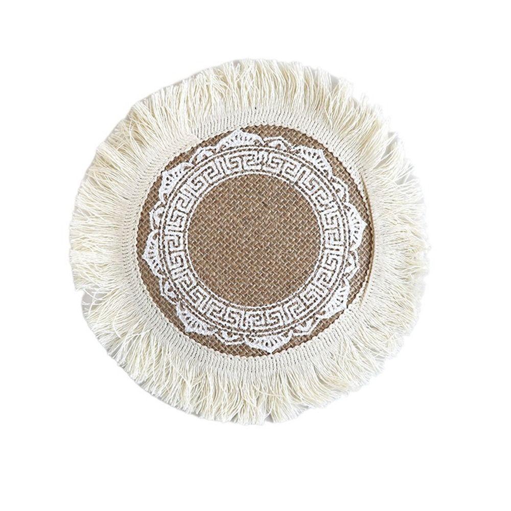 

Нескользящие впитывающие подставки из джута, плетеные джутовые подставки, новая тканая подставка под тарелку, стол Style 3