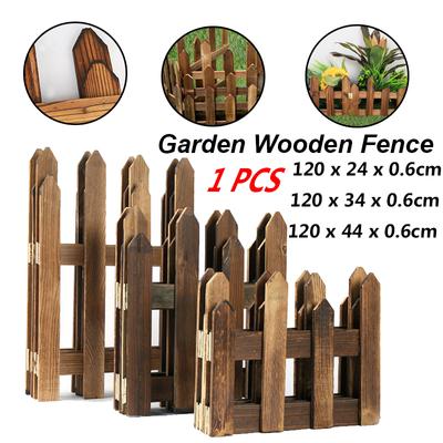 1,2 m langer Rundholz-Randzaun, Palisade, korrosionsbeständige Holzeinfassung, Gartenzaun für Blumenbeete
