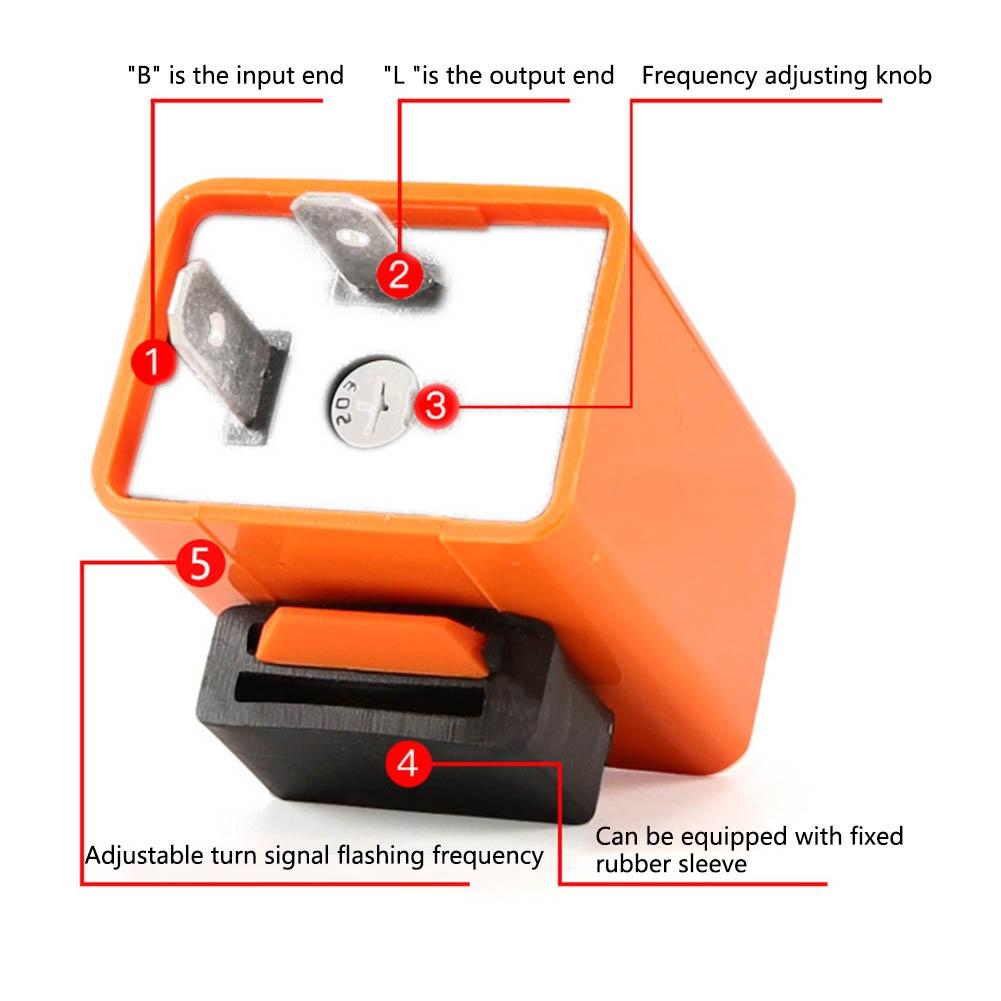 Motorcycle Adjustable Double Signal Switch with LED Blinker and Hazard