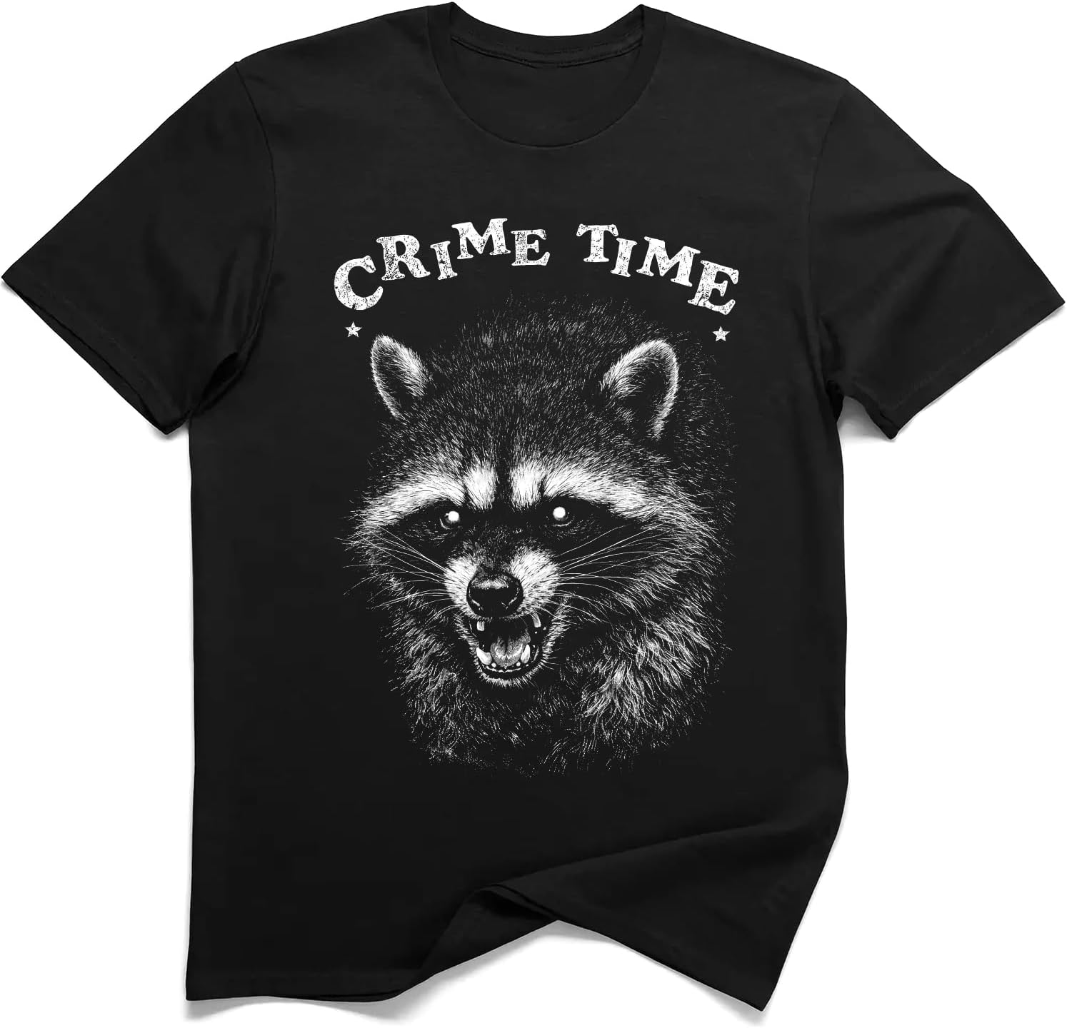 Crime Time Funny Raccoon Trash Panda Meme T-Shirt S